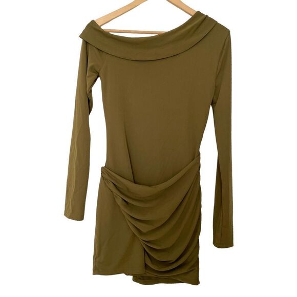 Dundas x Revolve Atlas Mini Dress in Khaki Green - Picture 5 of 9
